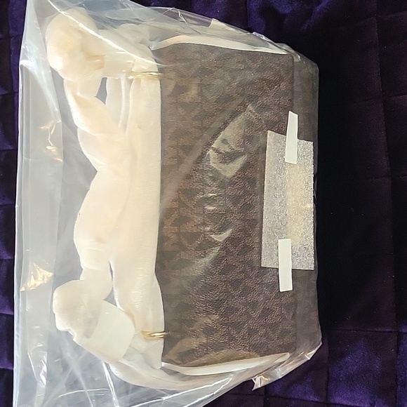 Michael Kors Brown Cece Small Logo Shoulder Bag NWT - Picture 5 of 11